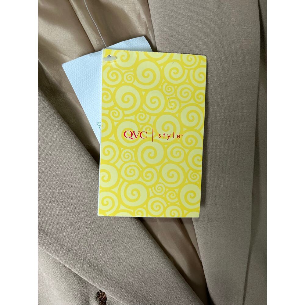 Quacker Factory 2X Giraffe Embroidered Blazer Jacket Safari Animal Novelty New - Picture 6 of 10
